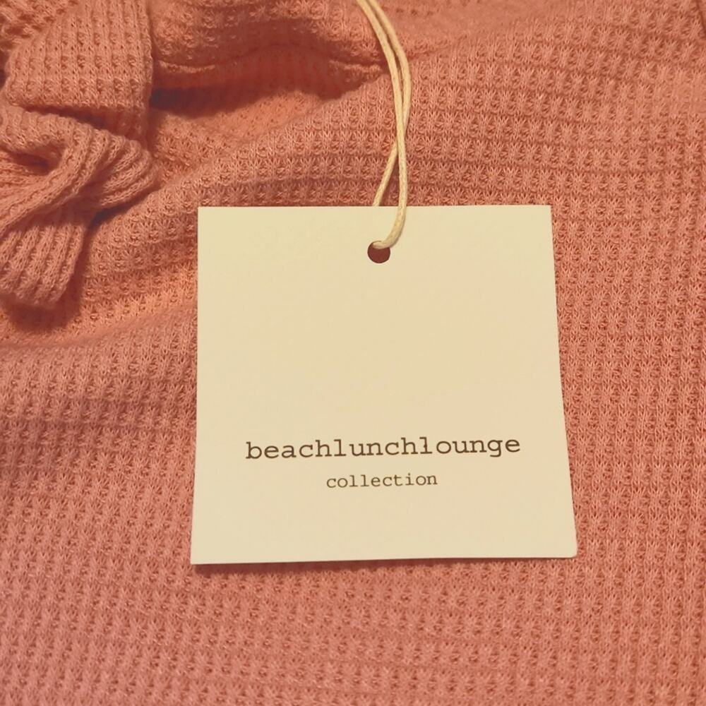 Beachlunchlounge Trace Dusty Rose Waffle Knit Thermal Size SM‎ Design Cuffs - Picture 8 of 11
